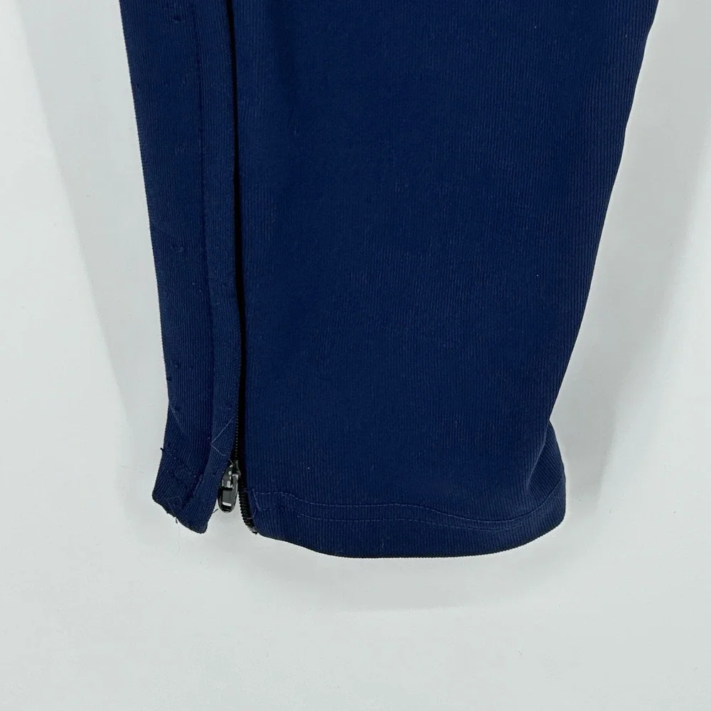 adidas men's Navy Regular Tapered Track Pants Size M Notre Dame Colors